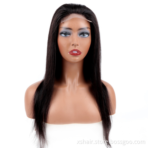 XuShang Wholesale 130-180% Density Straight 4*4 Lace Closure Human Hair Lace Front Wig Brazilian Hair